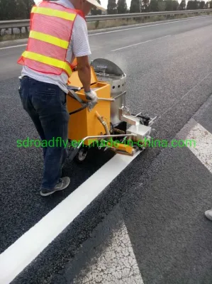 Máquina de pintura termoplástica para marcado de líneas de carretera, empuje manual, marca superior